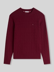regular fit pullover van puur katoen van Tommy Hilfiger Bordeaux - 1
