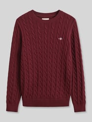 Regular Fit Pullover aus reiner Baumwolle von GANT Bordeaux - 32