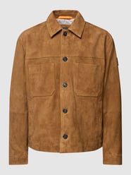 Lederjacke mit Umlegekragen Modell 'Jaked' von BOSS Orange Weiß - 23