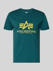 t-shirt z logo i okrągłym dekoltem od Alpha Industries - 48