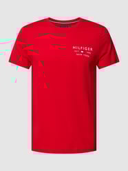 T-shirt met labelprint van Tommy Hilfiger Rood - 47