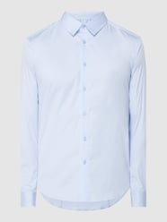 Slim Fit Business-Hemd mit Stretch-Anteil Modell 'Manny' von MOS MOSH Blau / Türkis - 8