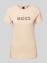 T-Shirt mit Label-Print von BOSS Orange Beige - 25