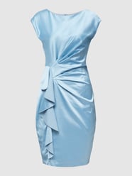Cocktailjurk met ronde hals van Paradi Blauw / turquoise - 29