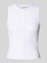 Slim Fit Tank Top mit angedeuteter Knopfleiste von Tom Tailor Denim - 44