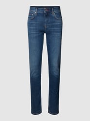 Jeans mit Label-PAtch aus Leder Modell 'Denton' von Tommy Hilfiger Blau - 1