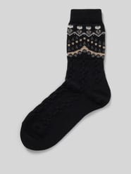 Socken mit Kaschmir-Anteil und Strukturmuster Modell 'Specia' von Falke - 39