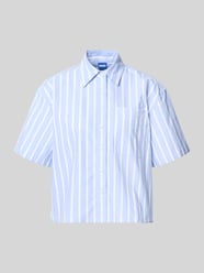 Boxy Fit Kurzarmbluse aus reiner Baumwolle Modell 'EMMY_B' von HUGO Blue - 18