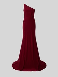 Avondjurk met one shoulder-band van TROYDEN COLLECTION Bordeaux - 33