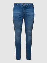 PLUS SIZE Jeggings in unifarbenem Design von ONLY CARMAKOMA Blau - 4