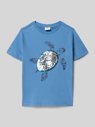męski t-shirt o kroju regular fit z czystej bawełny od s.Oliver RED LABEL - 27