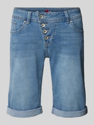 Regular Fit Jeansshorts mit asymmetrischer Knopfleiste von Buena Vista Blau - 22