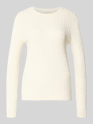 Slim Fit Strickpullover mit Zopfmuster von Christian Berg Woman - 23