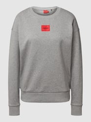 Sweatshirt mit Label-Patch von HUGO Grau - 37