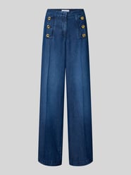 Wide leg jeans met sierrijknopen en Franse steekzakken van Rich & Royal - 2