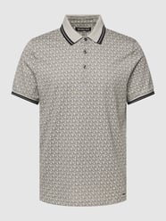 Poloshirt met all-over logo, model 'GREENWICH' van Michael Kors Grijs / zwart - 22