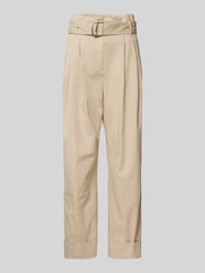 Straight Fit Stoffhose mit Bundfalten Modell 'Tashaina' von BOSS Orange Beige - 26