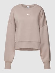 Bluza z wyhaftowanym logo od Nike Beżowy - 11