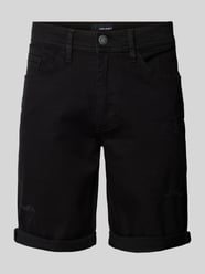 Regular Fit Jeansshorts im Destroyed-Look von Blend Schwarz - 42