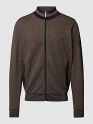 Sweatjacke mit Stehkragen und Reißverschlusstaschen von bugatti Beige - 45