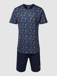 Pyjama met all-over motief, model 'SHORTY' van A Fish Named Fred Geel - 42