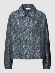 Blazer mit Allover-Muster und überschnittenen Schultern von Marc O'Polo Denim Schwarz - 46