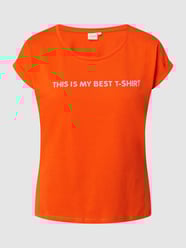 T-shirt met print, model 'Sunny' van Cream Oranje - 36