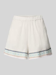 Linnen shorts voor dames, effen short met trekkoord en
