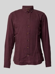 Regular Fit Freizeithemd mit Button-Down-Kragen Modell 'Burley' von Blend Bordeaux - 12