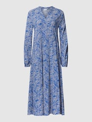 Midikleid mit floralem Allover-Muster Modell 'Maxi' von Saint Tropez Blau / Türkis - 43