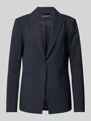 Regular Fit Blazer mit Knopfverschluss und Paspeltaschen von comma Blau - 45