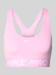 Sport-BH mit Label-Bund von Nike Pink - 19