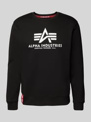 'BASIC SWEATER' mit Logo-Print  von Alpha Industries Schwarz - 11