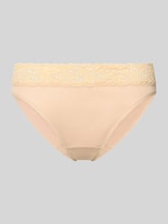 Slip van katoen met kant, model 'Moments' van Hanro Beige - 46