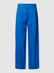 Linnen broek met paspelzak aan de achterkant Model 'DENISE' van Gina Tricot Blauw / turquoise - 1