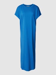 Midikleid mit geripptem Rundhalsausschnitt von Esprit Blau - 10