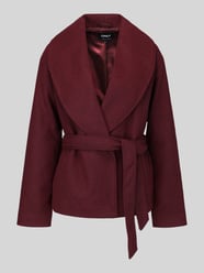 krój regular fit krótkie płaszcze z wiązanym paskiem model 'AUGUSTA' od ONLY - 4