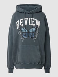 Hoodie mit überschnittenen Schultern von REVIEW Grau / Schwarz - 33