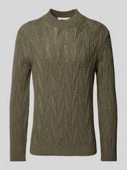 Oversized Strickpullover mit gerippten Abschlüssen Modell 'CARIS' von SELECTED HOMME Grün - 38