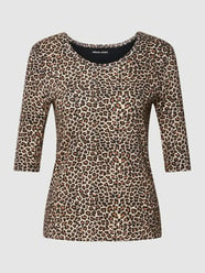 T-Shirt mit Animal-Print von Marc Cain Schwarz - 47