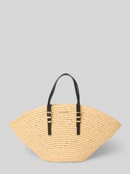 Handtasche in Flecht-Optik Modell 'ISA' von MICHAEL Michael Kors Beige - 6