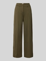 Stoffen broek met persplooien, model 'KATE' van ICHI Groen - 20