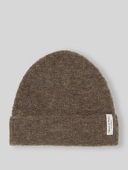 Mütze aus Schurwolle mit Label-Detail von Marc O'Polo Beige - 19