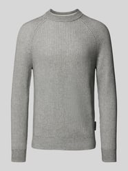 Regular Fit Strickpullover aus Bio-Baumwolle-Schurwolle-Mix von Marc O'Polo Grau - 26