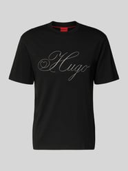 T-shirt o kroju regular fit z czystej bawełny model „DALENT” od HUGO - 1