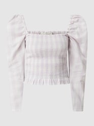 Bluzka z bawełny model ‘Daisy’ — marszczona od SUMMERY Copenhagen Fioletowy - 1