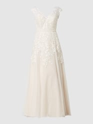 Two-Tone-Brautkleid aus Tüll mit Stickereien  von Luxuar Weiß - 12