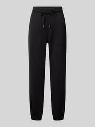 Cropped Joggpants mit Viskose und elastischen Bündchen von Tom Tailor Denim Schwarz - 35