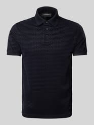 Slim Fit Poloshirt mit Label-Print von Emporio Armani Blau - 4