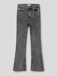 Flared Cut Jeans im Used-Look von Mango Grau - 44